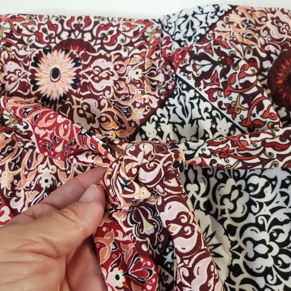 Melissa Paige Pink Boho Tie Waist Midi Skirt Plus Size 2x 3x Comfy Hippie Casual - Picture 5 of 6